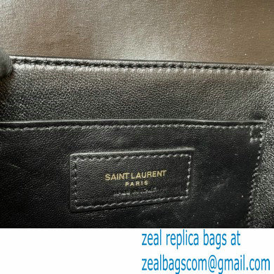 Saint Laurent Solferino Small Satchel Bag In Box Leather 634306 Black