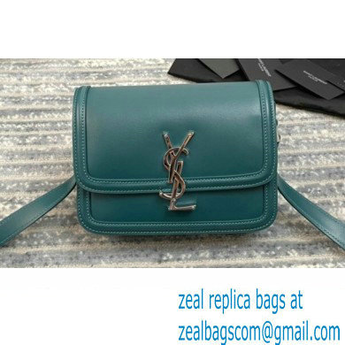 Saint Laurent Solferino Small Satchel Bag In Box Leather 634306 Green