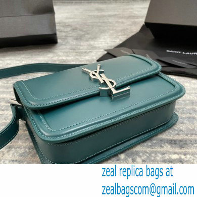 Saint Laurent Solferino Small Satchel Bag In Box Leather 634306 Green