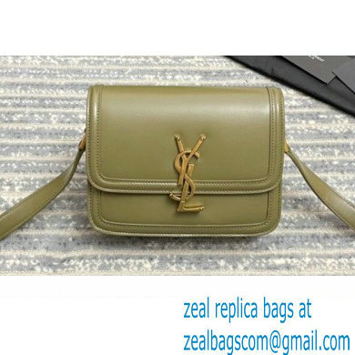 Saint Laurent Solferino Small Satchel Bag In Box Leather 634306 Olive Green - Click Image to Close