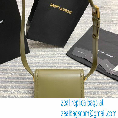 Saint Laurent Solferino Small Satchel Bag In Box Leather 634306 Olive Green - Click Image to Close