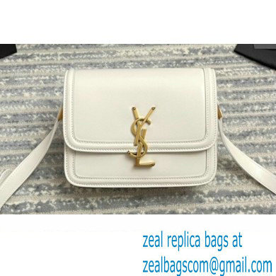 Saint Laurent Solferino Small Satchel Bag In Box Leather 634306 White