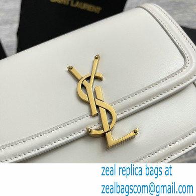 Saint Laurent Solferino Small Satchel Bag In Box Leather 634306 White