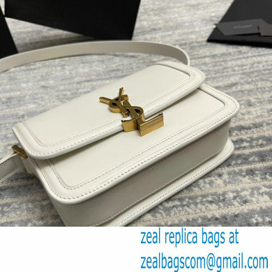 Saint Laurent Solferino Small Satchel Bag In Box Leather 634306 White