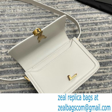 Saint Laurent Solferino Small Satchel Bag In Box Leather 634306 White