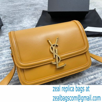 Saint Laurent Solferino Small Satchel Bag In Box Leather 634306 Yellow 02 - Click Image to Close