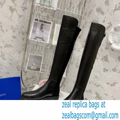 Stuart Weitzman calfskin Boot with 3.5CM Heel black