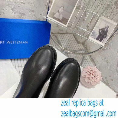 Stuart Weitzman calfskin Boot with 3.5CM Heel black