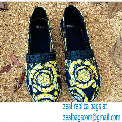 Versace Barocco Print Espadrilles Black