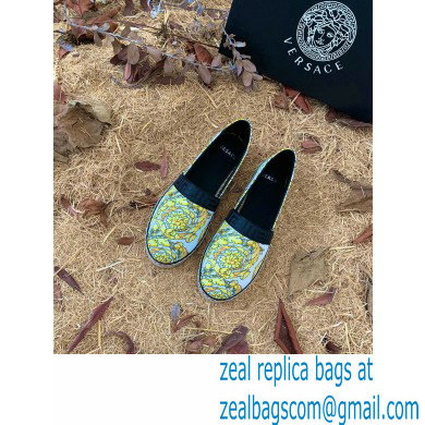 Versace Barocco Print Espadrilles White - Click Image to Close