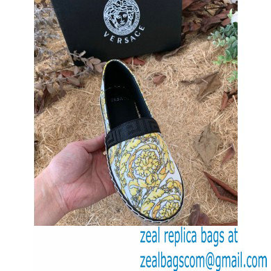 Versace Barocco Print Espadrilles White