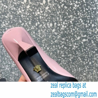 Versace Heel 9.5cm La Medusa Patent Leather Pumps Pink 2021