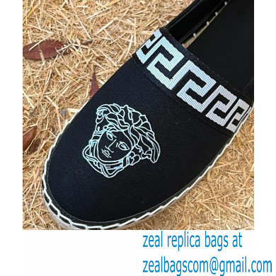 Versace Medusa Head Print Espadrilles Black