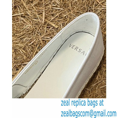 Versace Medusa Head Print Espadrilles White - Click Image to Close