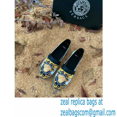 Versace Medusa Renaissance Print Espadrilles White