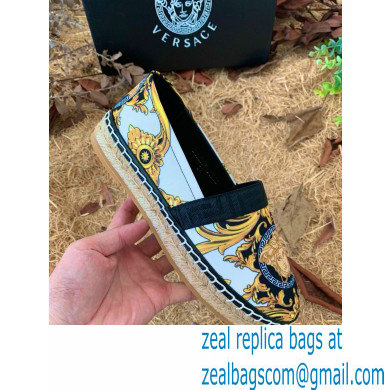 Versace Medusa Renaissance Print Espadrilles White