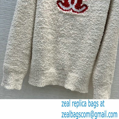 chanel 2021 FALL WINTER CC LOGO SWEATER OFF WHITE