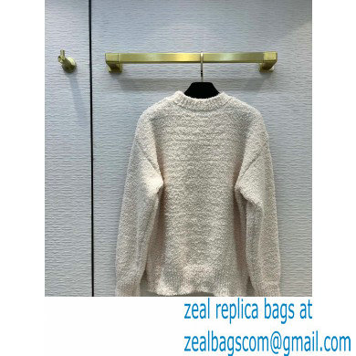 chanel 2021 FALL WINTER CC LOGO SWEATER OFF WHITE