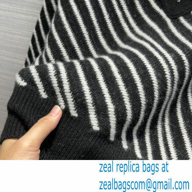 chanel 2021 FALL WINTER striped polo sweater
