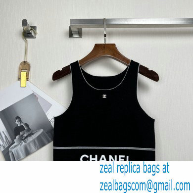 chanel black logo vest 2022SS