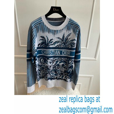 dior palms motif cashmere sweater 2021