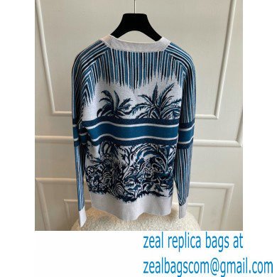 dior palms motif cashmere sweater 2021