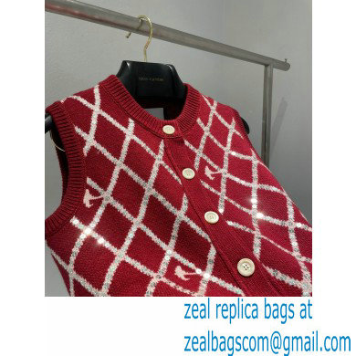 gucci red diamond vest 2022SS