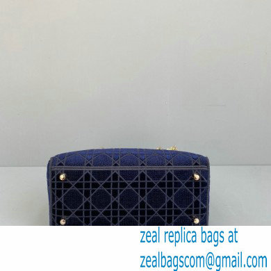 lady dior velvet medium bag blue 2021 - Click Image to Close