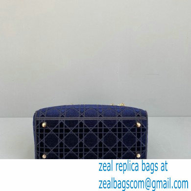 lady dior velvet medium bag blue 2021