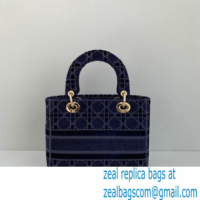 lady dior velvet medium bag blue 2021