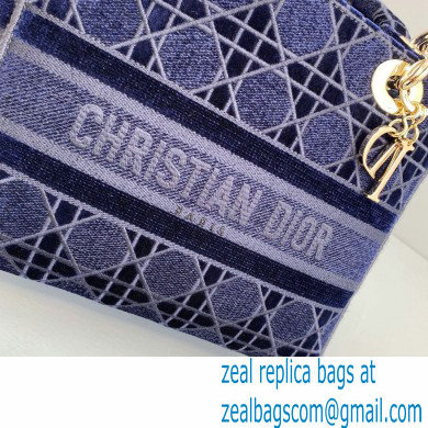 lady dior velvet medium bag blue 2021