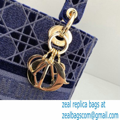 lady dior velvet medium bag blue 2021