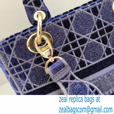 lady dior velvet medium bag blue 2021 - Click Image to Close