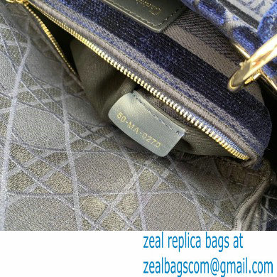 lady dior velvet medium bag blue 2021