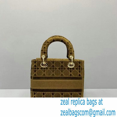 lady dior velvet medium bag brown 2021