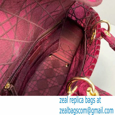 lady dior velvet medium bag burgundy 2021