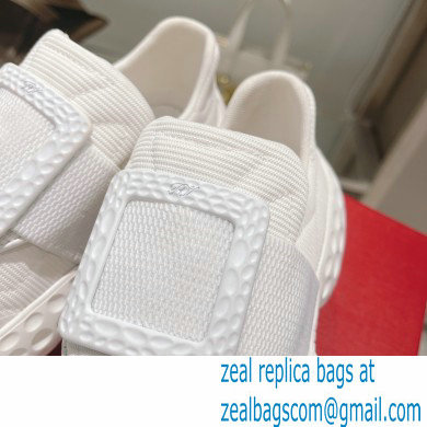 roger vivier Viv' Run Light Resin Buckle Sneakers in Fabrics WHITE