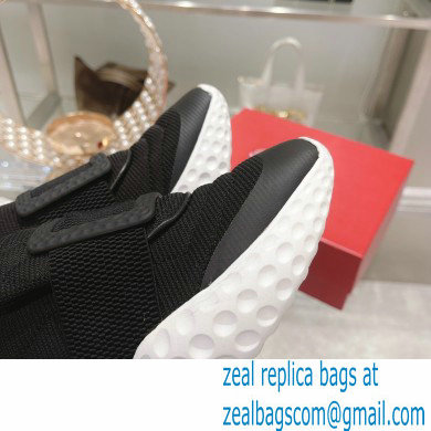 roger vivier Viv' Run Light Resin Buckle Sneakers in Fabrics black/white sole