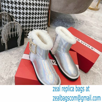 roger vivier Winter Viv' Strass snow Booties silver