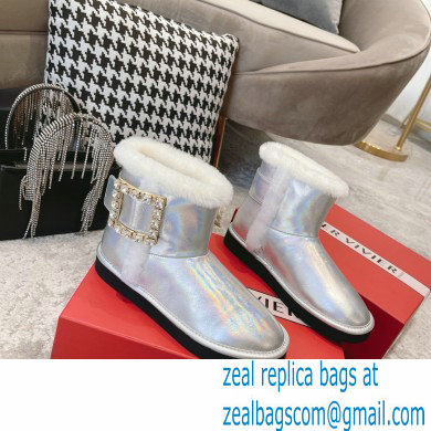 roger vivier Winter Viv' Strass snow Booties silver