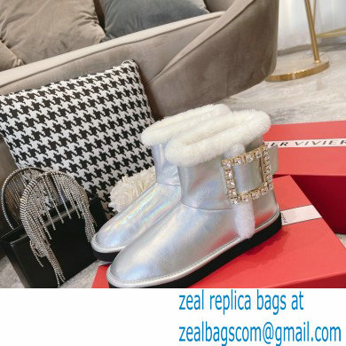 roger vivier Winter Viv' Strass snow Booties silver