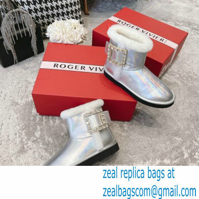 roger vivier Winter Viv' Strass snow Booties silver - Click Image to Close