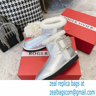 roger vivier Winter Viv' Strass snow Booties silver - Click Image to Close