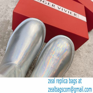 roger vivier Winter Viv' Strass snow Booties silver - Click Image to Close