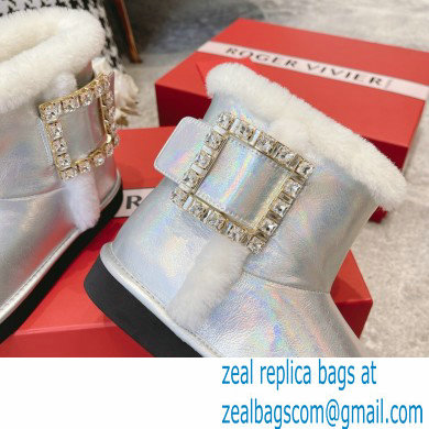 roger vivier Winter Viv' Strass snow Booties silver - Click Image to Close