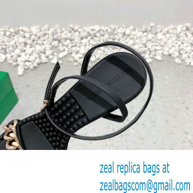 Bottega Veneta Heel 9cm Chain Dot Sandals Black 2022