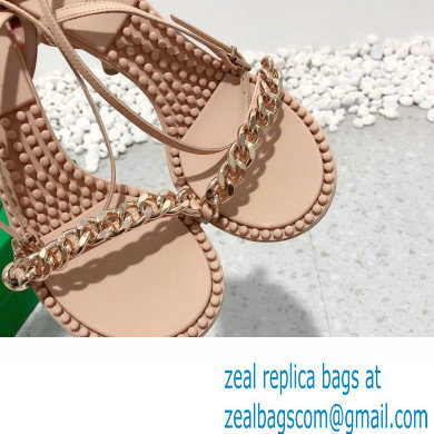 Bottega Veneta Heel 9cm Chain Dot Sandals Nude 2022 - Click Image to Close