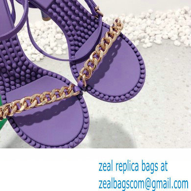 Bottega Veneta Heel 9cm Chain Dot Sandals Purple 2022