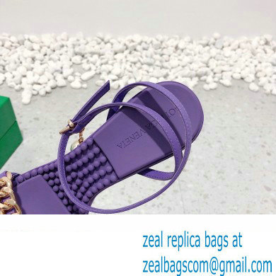 Bottega Veneta Heel 9cm Chain Dot Sandals Purple 2022 - Click Image to Close