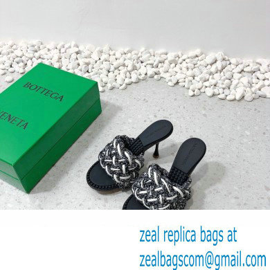 Bottega Veneta Heel 9cm Lido Braided Intrecciato Mules Sandals Black 2022 - Click Image to Close